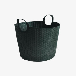塑料双层洗衣篮塑料编织洗衣篮高清图片