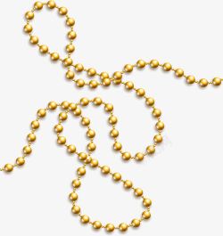 金珠链条金色珠子链子高清图片
