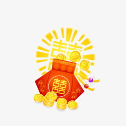 喜庆的金币图案素材