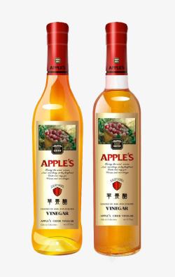 苹果醋贴标瓶装瓶装苹果醋装饰高清图片