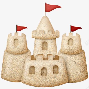 城堡沙子城堡图标图标