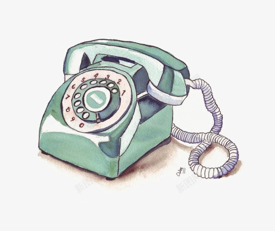电话png免抠素材_新图网 https://ixintu.com 卡通 复古电话 手绘 手绘电话机 老式电话