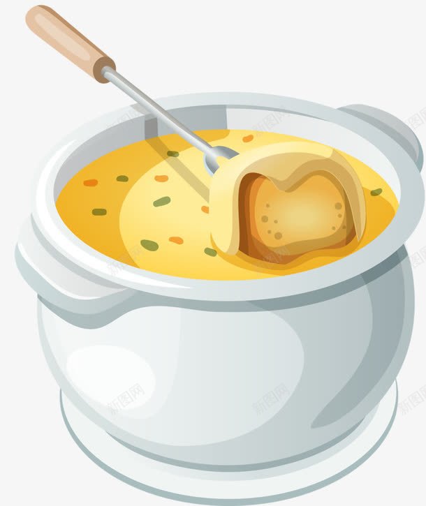 手绘汤汁png免抠素材_新图网 https://ixintu.com 汤汁 罐子 食物 黄色