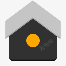 一座黑房子的图标png免抠素材_新图网 https://ixintu.com 卡通 图标 房子