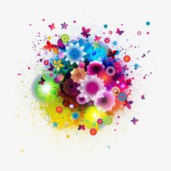 花团花团锦绣彩色纹理图案高清图片