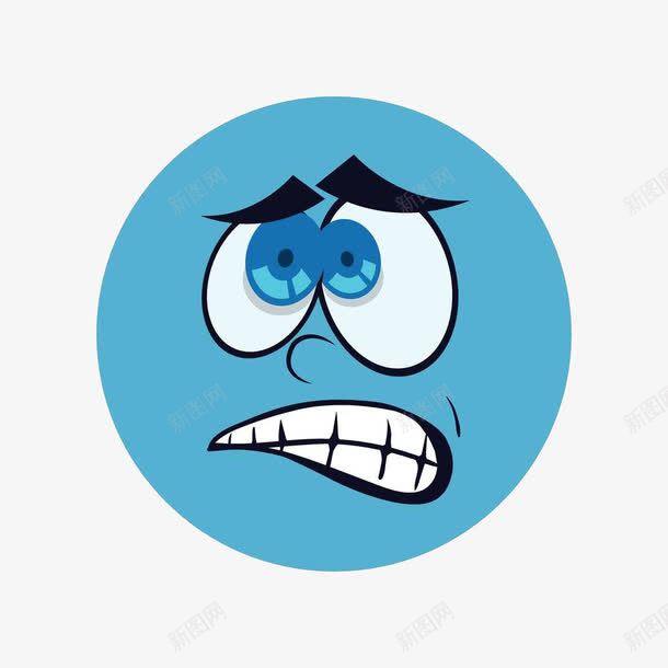 愤怒的蓝色表情png免抠素材_新图网 https://ixintu.com 卡通 愤怒 搞怪 蓝色 表情 逗比表情