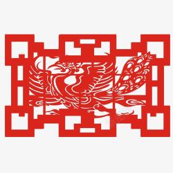 图腾神兽装饰四款凤凰雕刻装饰图纹高清图片