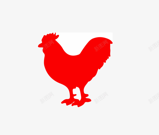 红色鸡矢量图图标ai_新图网 https://ixintu.com icon 图标 美食 食物 鸡 鸡尖 鸡翅 鸡肉 矢量图