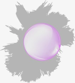 手绘灰色背景紫色气泡素材