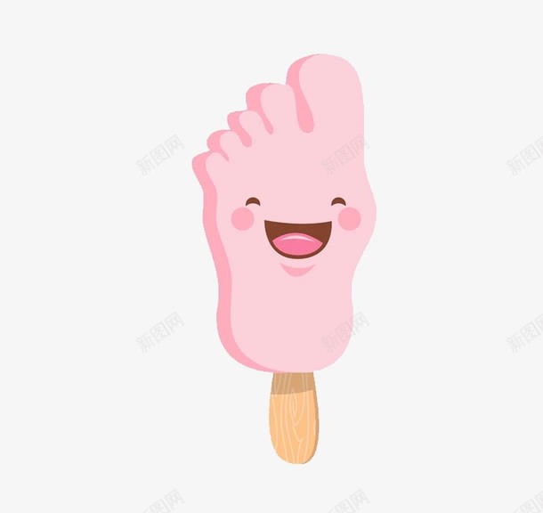 粉色微笑的冰棍png免抠素材_新图网 https://ixintu.com PNG素材 冰棍 手绘 粉色