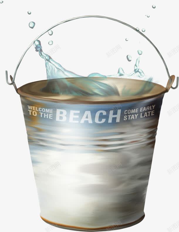 一桶水png免抠素材_新图网 https://ixintu.com 一桶水 水桶 装饰