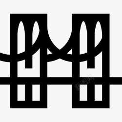 纽约标志布鲁克林大桥图标高清图片