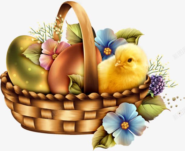 篮子小鸡鸡蛋卡通png免抠素材_新图网 https://ixintu.com 卡通 小鸡 篮子 篮子里的鸡蛋 素材 鸡蛋
