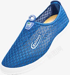蓝色布凉鞋618年中大促png免抠素材_新图网 https://ixintu.com 618年 凉鞋 蓝色
