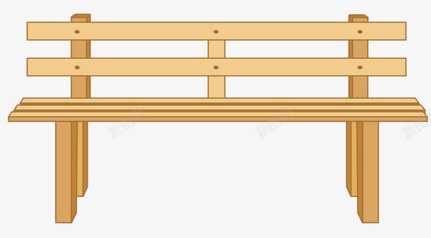 长椅png免抠素材_新图网 https://ixintu.com 创意 卡通 手绘 木制 长椅
