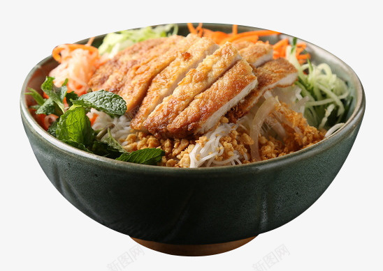 香茅猪排干捞檬粉png免抠素材_新图网 https://ixintu.com 产品实物 健康 搭配 檬粉 猪排 美食 肉食 营养 食材