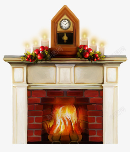 圣诞壁橱png免抠素材_新图网 https://ixintu.com 圣诞 壁橱 温暖 火焰