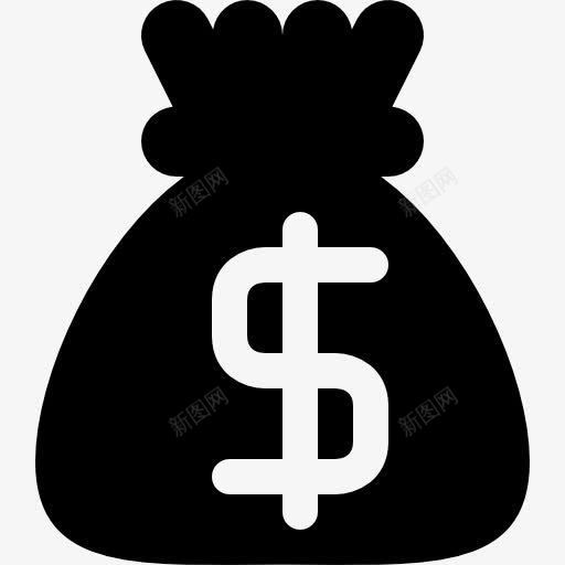 钱黑包与美元符号图标png_新图网 https://ixintu.com 包 商业 商务 美元 袋 袋钱 金钱袋 钱