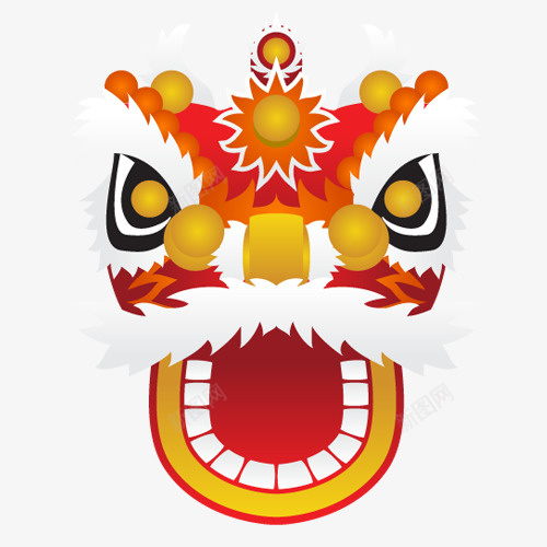 虎头手绘装饰红png免抠素材_新图网 https://ixintu.com 手绘 红 虎头 装饰