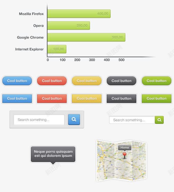 UI元素控件png免抠素材_新图网 https://ixintu.com UI 地图 按钮 控件 搜索栏