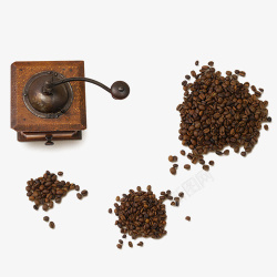 咖啡机PNG图深色质感装饰咖啡研磨装饰图高清图片