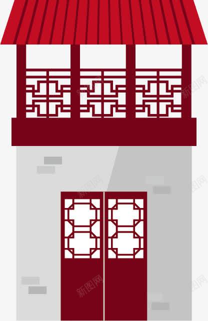 复古风格中国古建筑png免抠素材_新图网 https://ixintu.com 中国古典建筑 仿古建筑 复古风格中国古建筑设计 房子