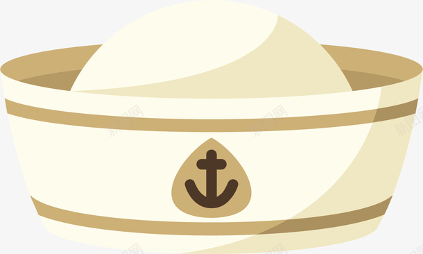 白色立体卡通水手帽png免抠素材_新图网 https://ixintu.com 卡通风格 水手 水手元素 水手帽 水手符号 白色 立体