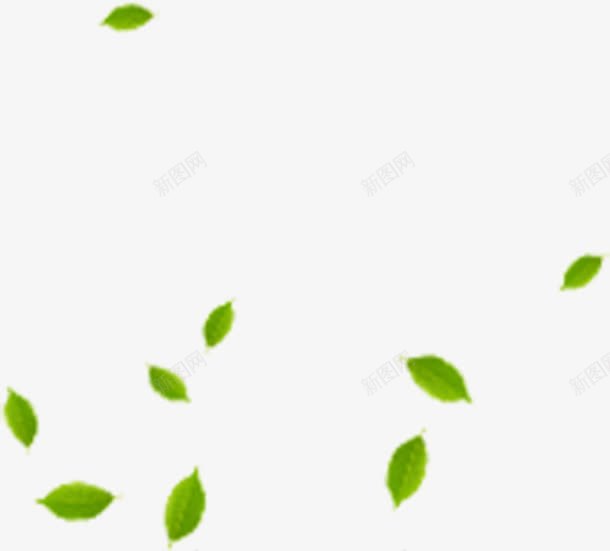 绿色卡通漂浮树叶春天美景png免抠素材_新图网 https://ixintu.com 卡通 春天 树叶 漂浮 绿色 美景