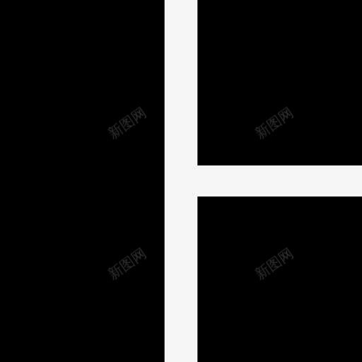 布置一列两行图标png_新图网 https://ixintu.com 一个布局 两 列 布局 布局图标 接口 行 黑色