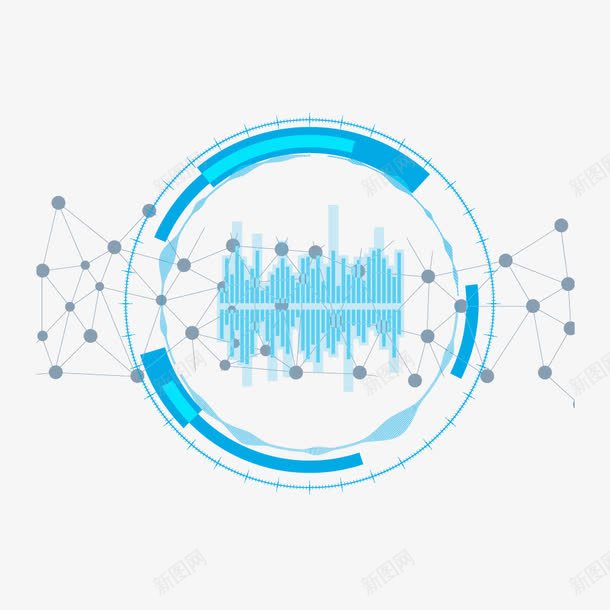 科技感转轮png免抠素材_新图网 https://ixintu.com 浅蓝色 科技感 转轮