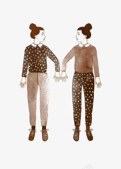 两个女孩素材