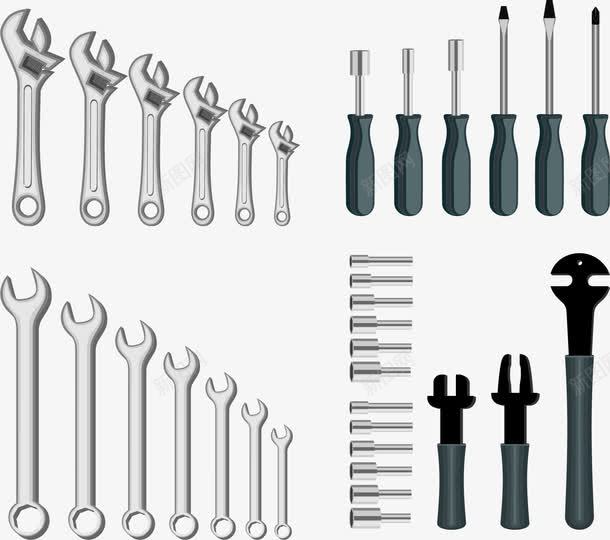 手绘工具png免抠素材_新图网 https://ixintu.com 工具 手绘 扳子 螺丝刀 钳子