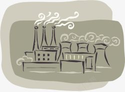 工厂污染素材