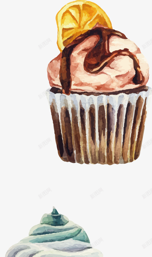 蛋糕冰淇淋矢量图ai免抠素材_新图网 https://ixintu.com 冰淇淋 图案 蛋糕 装饰 矢量图