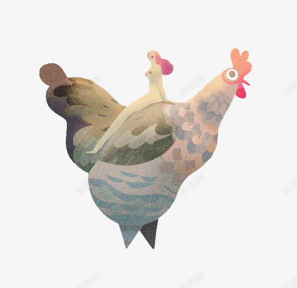 母鸡上的女人png免抠素材_新图网 https://ixintu.com 动物 卡通 女人 女人插画 手绘 母鸡 裸体 裸体女人