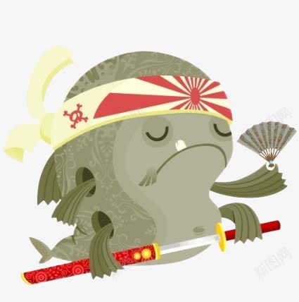 卡通鱼战士png免抠素材_新图网 https://ixintu.com 卡通鱼 战斗 武士