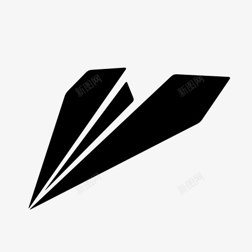 纸飞机符号图案图标png_新图网 https://ixintu.com 纸飞机