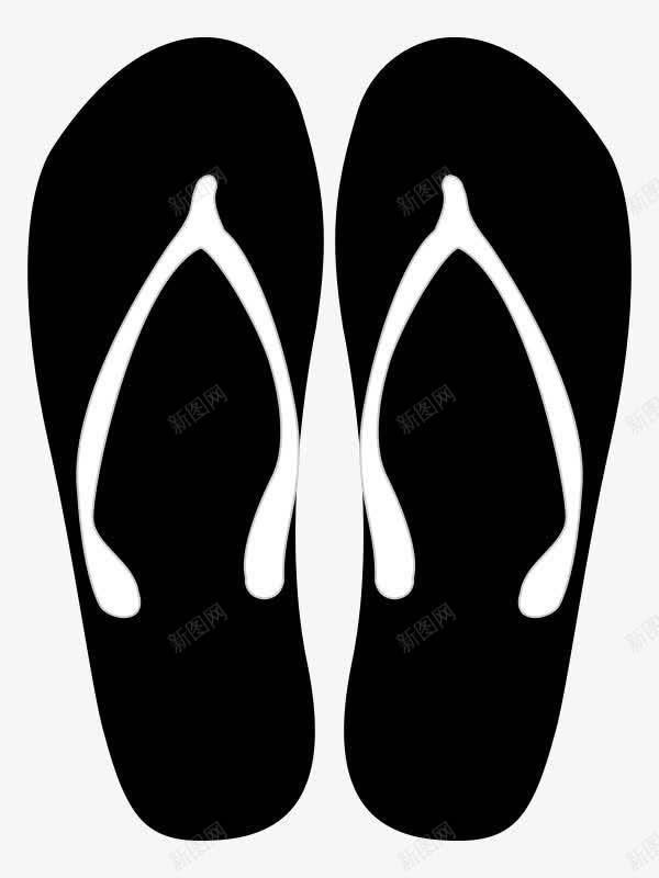 黑色的卡通拖鞋png免抠素材_新图网 https://ixintu.com 卡通 拖鞋 黑色 黑色拖鞋