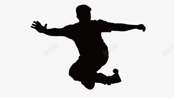 跳跃人物剪影图标png_新图网 https://ixintu.com 男人剪影 矢量剪影 跳跃人物剪影