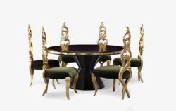 家居青铜桌椅装饰素材
