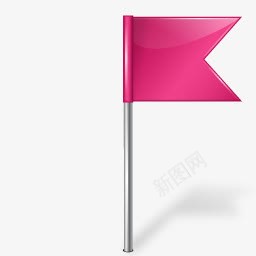 粉色小旗图标图标