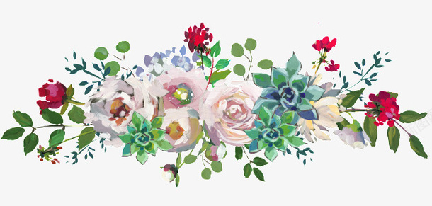 彩色手绘的花朵装饰png免抠素材_新图网 https://ixintu.com 叶子 彩色花朵 手绘植物 植物 红色花朵 绿叶 绿植 花朵
