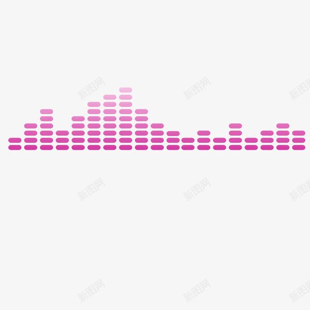 紫红色声波线png免抠素材_新图网 https://ixintu.com 声波线 素材 紫红色