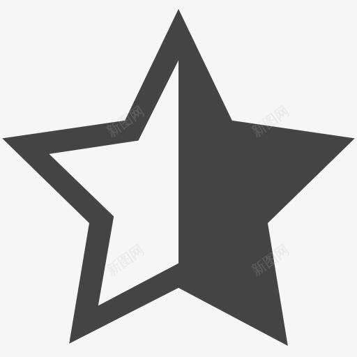 星半满的图标png_新图网 https://ixintu.com 形状 投票 最喜欢的形状 符号