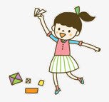 玩玩具的女孩玩纸飞机的小孩高清图片