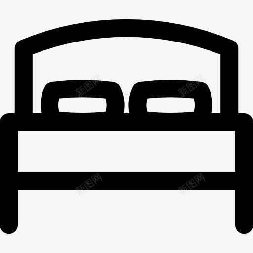 床图标png_新图网 https://ixintu.com 休息 家具 家具和家居 床 舒适的卧室