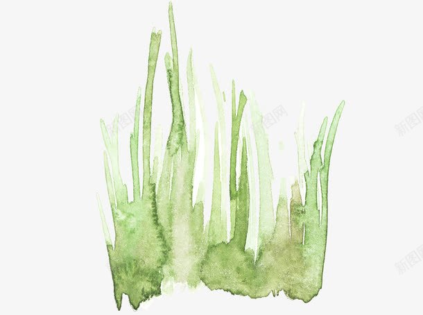 浅绿色手绘植物图案png免抠素材_新图网 https://ixintu.com 手绘植物 绿色植物绘画