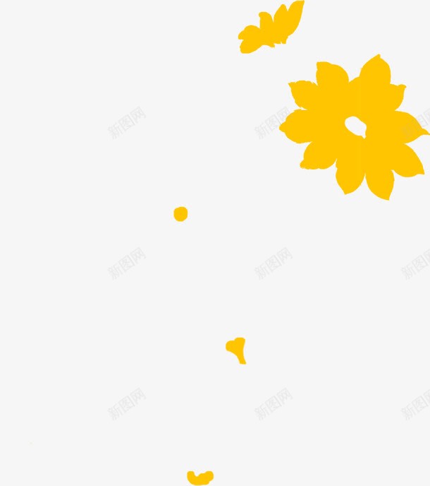 橙色花朵花瓣中秋节png免抠素材_新图网 https://ixintu.com 中秋节 橙色 花朵 花瓣