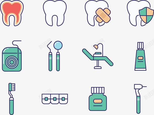 牙刷治疗牙痛牙科png免抠素材_新图网 https://ixintu.com 保健 治疗 牙刷 牙科