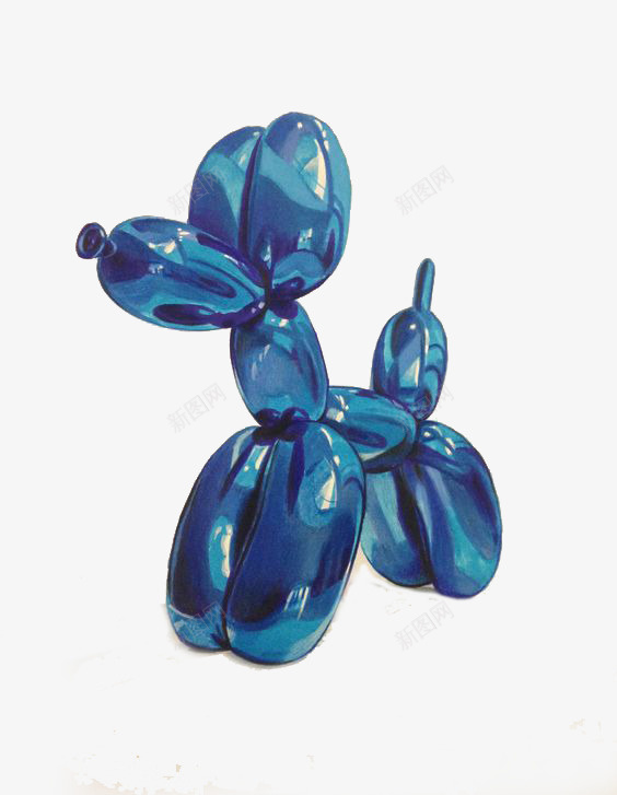 蓝色气球狗png免抠素材_新图网 https://ixintu.com 创意 可爱 气球 气球小狗 气球狗免扣PNG 玩具 设计感